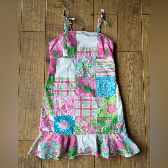 Lilly Pulitzer Other - Lilly Pulitzer Vintage Patchwork Print Tie Strap Dress size 10